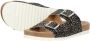 Maruti Beige Pixel Print Sliders Bellona Multicolor Dames - Thumbnail 11