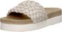 Maruti Beige Gevlochten Leren Slipper Billy White Dames - Thumbnail 9