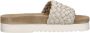 Maruti Beige Gevlochten Leren Slipper Billy White Dames - Thumbnail 12