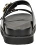 Mexx Zwarte Leatherlook Reptielenprint Slippers Black Dames - Thumbnail 13