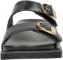 Mexx Zwarte Leatherlook Reptielenprint Slippers Black Dames - Thumbnail 14