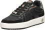 Mexx Zwarte leren sneakers met ponyhair detail Black Dames - Thumbnail 6