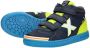 Munich G3 Boot Velcro Hoge sneakers Leren Sneaker Jongens Kids Blauw - Thumbnail 13