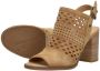 Mustang Geperforeerde Cognac Sandalette Brown Dames - Thumbnail 10