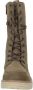 Mustang Winter Hoge Veterschoen Beige Dames - Thumbnail 5