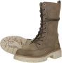 Mustang Winter Hoge Veterschoen Beige Dames - Thumbnail 5