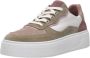 Palpa Beige Paarse Platform Sneakers Multicolor Dames - Thumbnail 4