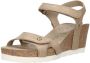 Panama Jack Julia Sandalen Met Sleehak Dames Taupe - Thumbnail 7