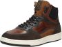 Pantofola d'Oro Baveno Uomo High leren sneakers cognac zwart - Thumbnail 7