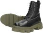 PS Poelman PS. POELMAN Dames veterschoenen Hoog zwart - Thumbnail 5