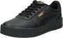 PUMA Carina L leren damessneakerschoenen 370325 08 Zwart-goud - Thumbnail 5