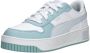 Puma Carina Street leren sneakers wit lichtblauw zilver Meisjes Leer Meerkleurig 35 - Thumbnail 4