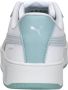 Puma Carina Street leren sneakers wit lichtblauw zilver Meisjes Leer Meerkleurig 35 - Thumbnail 5