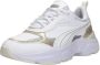 PUMA Cassia Metallic Shine Dames Sneakers White- Gold- Silver-Vapor Gray - Thumbnail 9