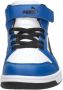 Puma Rebound V6 Mid sneakers wit zwart blauw Jongens Meisjes Imitatieleer 28 - Thumbnail 9