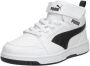 Puma Rebound V6 Mid sneakers wit zwart Jongens Meisjes Imitatieleer Meerkleurig 28 - Thumbnail 4