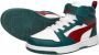 Puma Rebound v6 Mid sneakers groen ecru rood Imitatieleer 35 - Thumbnail 7