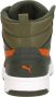 PUMA Rebound V6 Mid WTR Jr Unisex Sneakers Dark Olive-Maple Syrup- Olive - Thumbnail 6