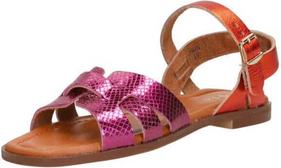 Red Rag Sandalen Plat Fuchsia