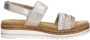 Remonte Sleehaksandaaltjes ELLE-Collection zomerschoen sandaal sleehak met vlechtbandage in metallic-look - Thumbnail 10