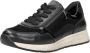 Remonte Zwarte Leren Dames Sneakers Slangenprint Zwart - Thumbnail 7
