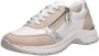 Remonte Comfortabele witte sneaker met beige en zilveren accenten Multicolor Dames - Thumbnail 7