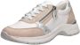 Remonte Comfortabele witte sneaker met beige en zilveren accenten Multicolor Dames - Thumbnail 9
