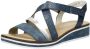 Rieker Comfortabel Sandalen Plat blauw - Thumbnail 3