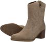 Rieker Elegant Western Style Dames Enkellaarsjes Beige Dames - Thumbnail 9