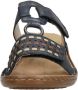 Rieker Slippers sleehak zomerschoen slippers met praktische klittenband - Thumbnail 6