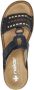 Rieker Slippers sleehak zomerschoen slippers met praktische klittenband - Thumbnail 8