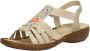 Rieker Beige Bloemen Zomer Sandaal Beige Dames - Thumbnail 3