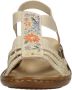 Rieker Beige Bloemen Zomer Sandaal Beige Dames - Thumbnail 9