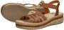 Rieker Bruine sandaal met kralen en platformzool Brown Dames - Thumbnail 15