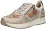 Rieker Gouden Print Sneaker met Rits en Veters Multicolor Dames - Thumbnail 5
