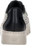 Rieker Trendy damessneaker met beige zwarte print en metallic detail Zwart Heren - Thumbnail 6
