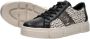 Rieker Trendy damessneaker met beige zwarte print en metallic detail Zwart Heren - Thumbnail 7