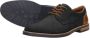 Rieker Blauwe Leren Veterschoenen met Cognac Accents Blue Heren - Thumbnail 8
