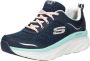 Skechers D'Lux Walker-Infinite Motion Dames Sneakers Navy Light Blue - Thumbnail 4