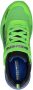 Skechers Razor Grip Klittenband Sneaker Jongens Zwart Groen Blauw - Thumbnail 12