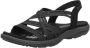 Skechers Reggae Slim Simply Stretch Sandalen Dames Zwart - Thumbnail 11