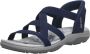 Skechers Slip-Ins Sandalen Plat blauw - Thumbnail 3