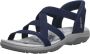 Skechers Slip-ins Reggae Slim Stretch Flex Dames Sandalen Navy - Thumbnail 4