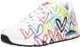 Skechers Sneakers met sleehak UNO-SPREAD THE LOVE Vrijetijdsschoen lage schoen veterschoen met coole graffiti-print - Thumbnail 13