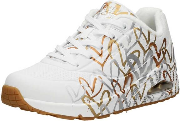Skechers Uno-Metallic Love 155523-WTGD. Vrouwen. Wit. Sneakers - Foto 9
