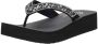 Skechers Vinyasa Butterfly Kiss Dames Slippers Zwart - Thumbnail 3