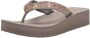 Skechers Vinyasa Wild Daisies VEGAN Slipper Vrouwen Taupe - Thumbnail 5