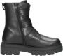 Sub55 Biker boots Enkellaarsjes Plat zwart - Thumbnail 3