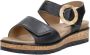 Sub55 Comfort Collection Mia 96 Sandalen Plat Zwart - Thumbnail 3