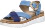 Sub55 Comfort Collection Sami 02 Sandalen Plat Blauw - Thumbnail 2